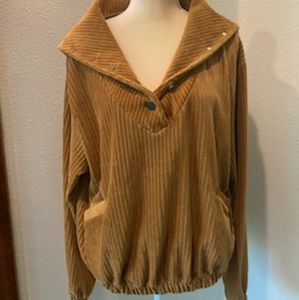 Free People Burnt Orange Corduroy Pullover Sz S